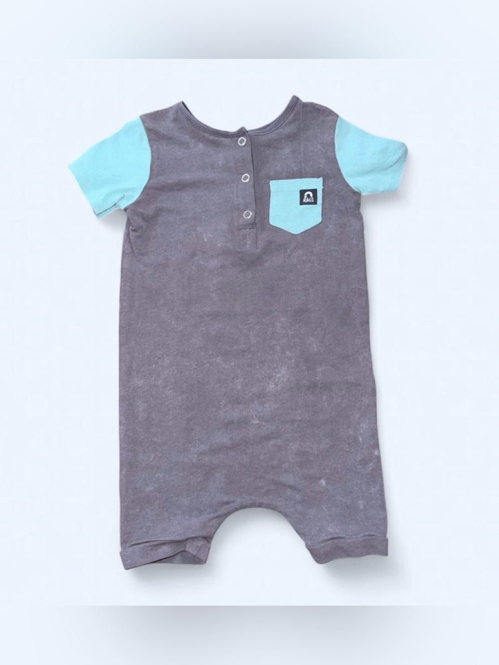 Rags Grey/Turq Romper